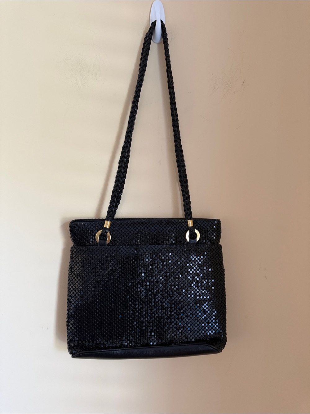 VTG Bags by Marlo Black Metal Mesh Chainmail Purse